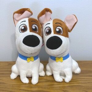 Just Play Secret Life of Pets 2 Max Plush Dog Set of 2 White Brown 2019 NWT